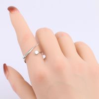 Simple Style Solid Color Sterling Silver Plating Open Rings main image 2