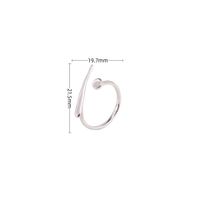 Simple Style Solid Color Sterling Silver Plating Open Rings sku image 2
