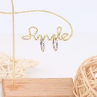 1 Pair Simple Style Solid Color Plating Sterling Silver White Gold Plated Gold Plated Earrings main image 4