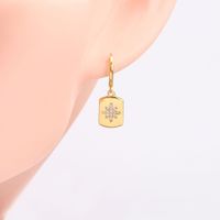 1 Pair Modern Style Geometric Plating Inlay Sterling Silver Zircon Gold Plated Earrings main image 3