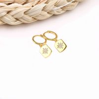 1 Pair Modern Style Geometric Plating Inlay Sterling Silver Zircon Gold Plated Earrings main image 1