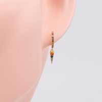 1 Pair Modern Style Round Plating Inlay Sterling Silver Zircon Gold Plated Earrings main image 2