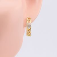 1 Pair Streetwear Round Plating Inlay Sterling Silver Zircon Gold Plated Earrings main image 3