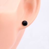 1 Pair Simple Style V Shape Round Stoving Varnish Sterling Silver Ear Studs main image 3