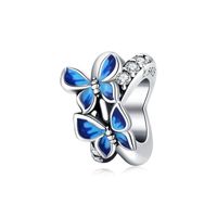 Casual Animal Sun Butterfly Sterling Silver Beaded Inlay Zircon Jewelry Accessories sku image 3