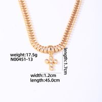 Glam Shiny Cross Rectangle Copper Plating Inlay Zircon Gold Plated Pendant Necklace sku image 6