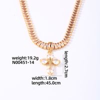 Glam Shiny Cross Rectangle Copper Plating Inlay Zircon Gold Plated Pendant Necklace sku image 7