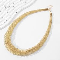 Wholesale Jewelry Hip-Hop Retro Round Dots Water Ripples Waves Iron Necklace sku image 4
