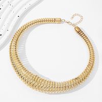 Wholesale Jewelry Hip-Hop Retro Round Dots Water Ripples Waves Iron Necklace sku image 5
