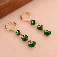 1 Pair Elegant Vintage Style Shiny Tassel Plating Inlay Copper Zircon 14k Gold Plated Drop Earrings main image 5