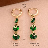 1 Pair Elegant Vintage Style Shiny Tassel Plating Inlay Copper Zircon 14k Gold Plated Drop Earrings sku image 1