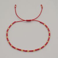 Bohemian Solid Color Seed Bead Wholesale Drawstring Bracelets sku image 1