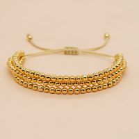 Casual Simple Style Round Alloy Beaded Knitting Women's Bracelets main image 1