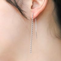 1 Piece Simple Style Solid Color Plating Stainless Steel None 18K Gold Plated Ear Line sku image 1