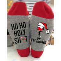 Unisex Casual Letter Snowman Cotton Crew Socks sku image 14