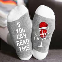Unisex Casual Letter Snowman Cotton Crew Socks sku image 31