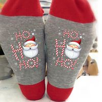 Unisex Casual Letter Snowman Cotton Crew Socks sku image 50