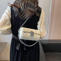 Women's All Seasons Pu Leather Lingge Streetwear Sewing Thread Square Zipper Shoulder Bag main image 5