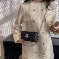 Women's All Seasons Pu Leather Lingge Streetwear Sewing Thread Square Zipper Shoulder Bag main image 2