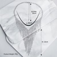 Moda Exagerada Largo Completo Collar De Borla De Diamantes Accesorios De Fiesta sku image 2