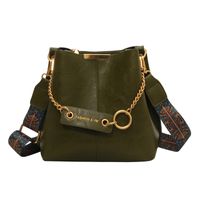 Femmes Toutes Les Saisons Faux Cuir Couleur Unie Élégant Fil À Coudre Seau Fermeture Éclair Sac Seau sku image 3