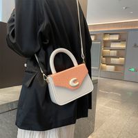 Women's Pu Leather Color Block Solid Color Elegant Vacation Streetwear Sewing Thread Square Magnetic Buckle Handbag main image 3