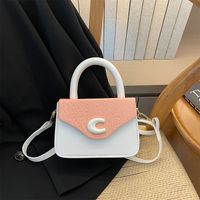 Women's Pu Leather Color Block Solid Color Elegant Vacation Streetwear Sewing Thread Square Magnetic Buckle Handbag sku image 2