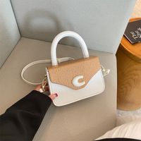 Women's Pu Leather Color Block Solid Color Elegant Vacation Streetwear Sewing Thread Square Magnetic Buckle Handbag sku image 1