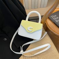 Women's Pu Leather Color Block Solid Color Elegant Vacation Streetwear Sewing Thread Square Magnetic Buckle Handbag sku image 5