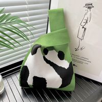 Women's Medium Polyester Cartoon Bear Cat Streetwear Open Handbag sku image 35