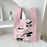 Women's Medium Polyester Cartoon Bear Cat Streetwear Open Handbag sku image 12