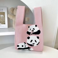 Women's Medium Polyester Cartoon Bear Cat Streetwear Open Handbag sku image 14