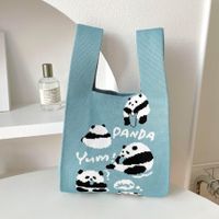 Women's Medium Polyester Cartoon Bear Cat Streetwear Open Handbag sku image 49