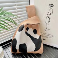 Women's Medium Polyester Cartoon Bear Cat Streetwear Open Handbag sku image 48