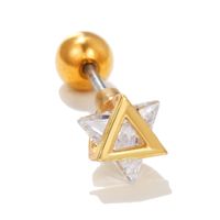 1 Piece Ig Style Shiny Star Heart Shape Deer Plating Inlay Brass Zircon 18k Gold Plated Cartilage Earrings sku image 7