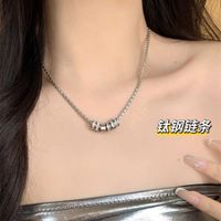 Fashion Waves Titanium Steel Plating Necklace 1 Piece sku image 3
