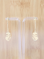 Wholesale Jewelry Simple Style Human Face Alloy Drop Earrings sku image 1