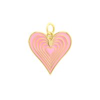 Ig Style Sweet Heart Shape Copper Enamel Plating 18k Gold Plated Jewelry Accessories main image 6