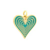 Ig Style Sweet Heart Shape Copper Enamel Plating 18k Gold Plated Jewelry Accessories main image 4