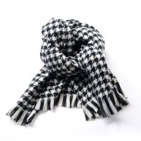 New Autumn And Winter New Houndstooth Plaid Artificial Cashmere Scarf Women's Thickened Warm Air Conditioning Neck Shawl Wholesale sku image 1