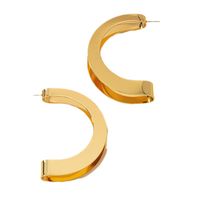 1 Pair Exaggerated C Shape Plating Metal Drop Earrings main image 3
