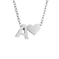 Stainless Steel Titanium Steel 14K Gold Plated Fashion Plating Letter Necklace sku image 27
