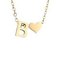 Stainless Steel Titanium Steel 14K Gold Plated Fashion Plating Letter Necklace sku image 78