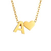 Stainless Steel Titanium Steel 14K Gold Plated Fashion Plating Letter Necklace sku image 77