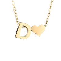 Stainless Steel Titanium Steel 14K Gold Plated Fashion Plating Letter Necklace sku image 80