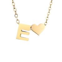 Stainless Steel Titanium Steel 14K Gold Plated Fashion Plating Letter Necklace sku image 81