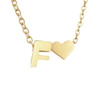 Stainless Steel Titanium Steel 14K Gold Plated Fashion Plating Letter Necklace sku image 82