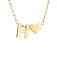 Stainless Steel Titanium Steel 14K Gold Plated Fashion Plating Letter Necklace sku image 84