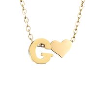 Stainless Steel Titanium Steel 14K Gold Plated Fashion Plating Letter Necklace sku image 83