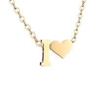 Stainless Steel Titanium Steel 14K Gold Plated Fashion Plating Letter Necklace sku image 85
